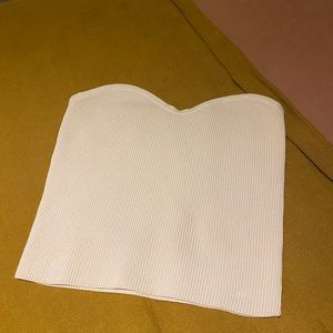 DISSH Billie sweetheart knit top in cream sized S